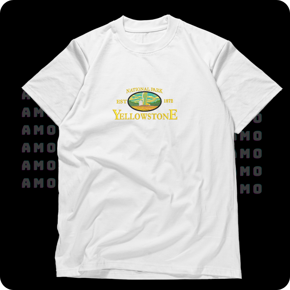 National est 1872 Park Yellowstone Embroidered T-Shirt
