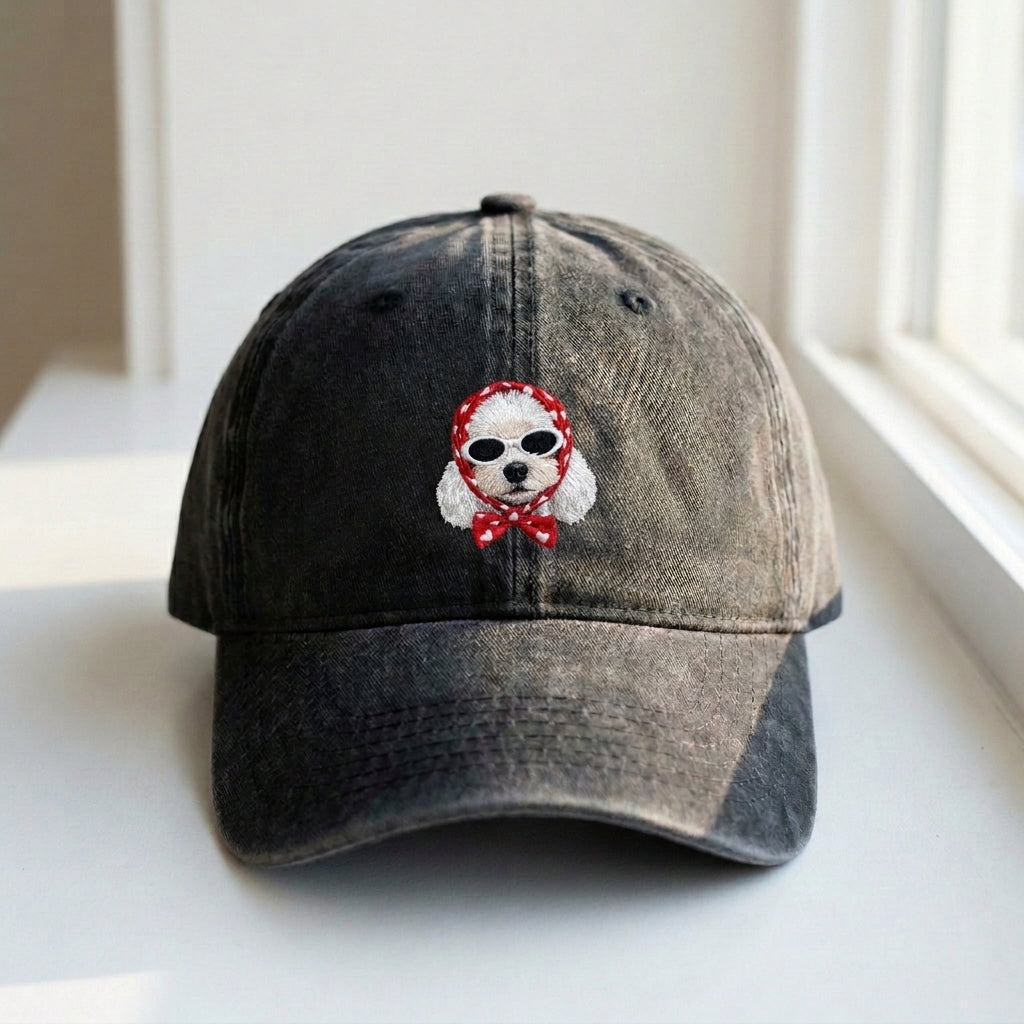 Dog in Bandana Embroidered Cap – Stylish & Fun - photo 3