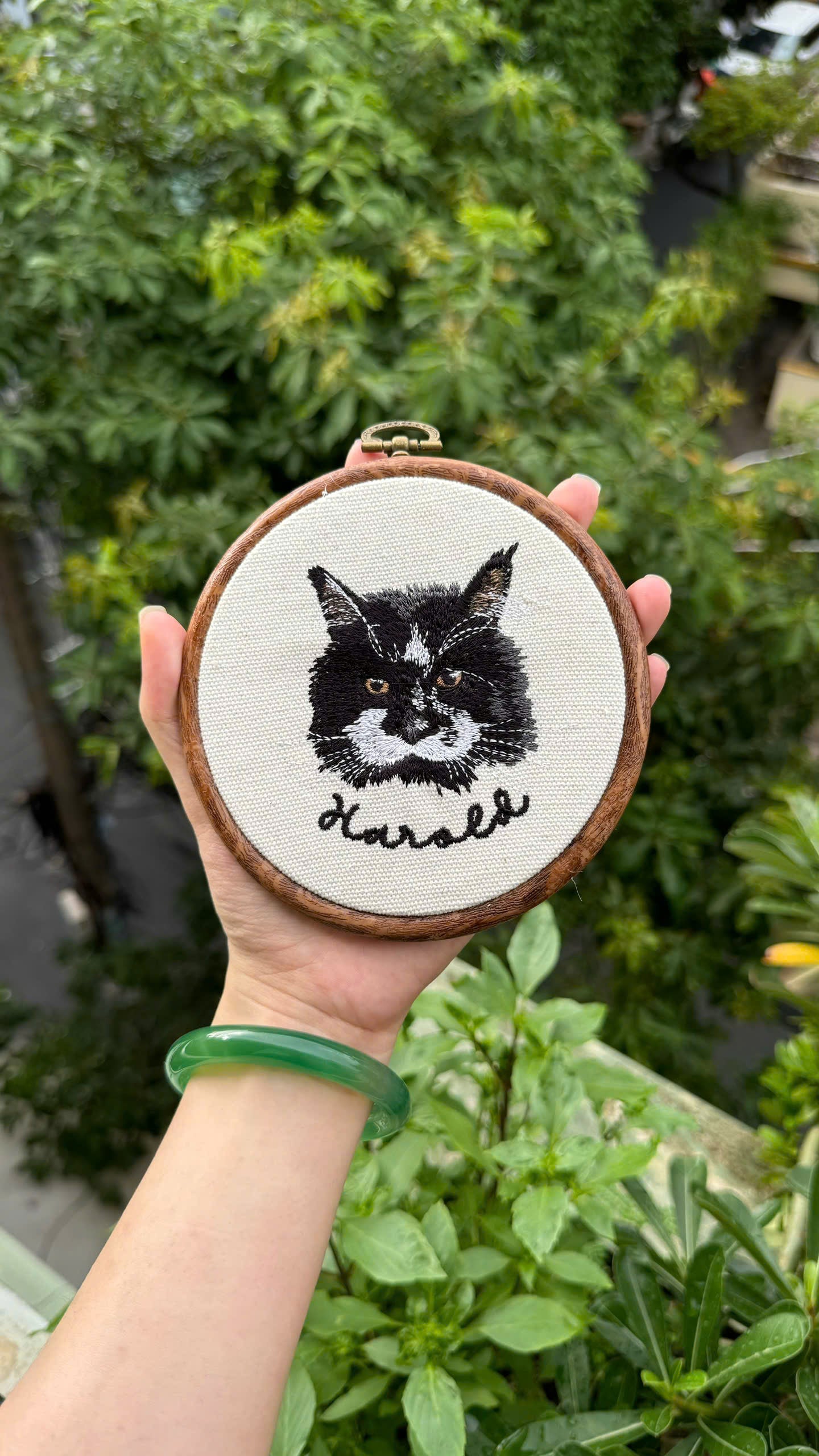 personalized dog embroidered wall hanging keepsake