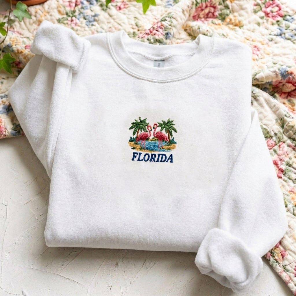 Florida Embroidered Sweater – Trendy Streetwear Comfort - photo 3