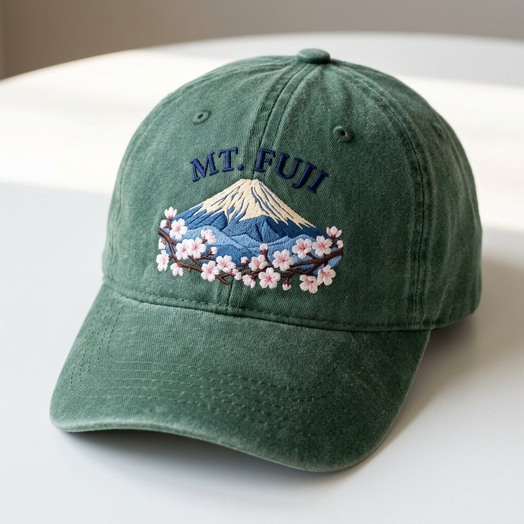 Japanese Fuji Mountain Embroidered Sweatshirt – Trendy Streetwear - photo 1