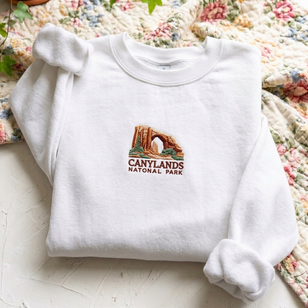 Canyonlands National Park Embroidered Sweater – Trendy Comfort - photo 1