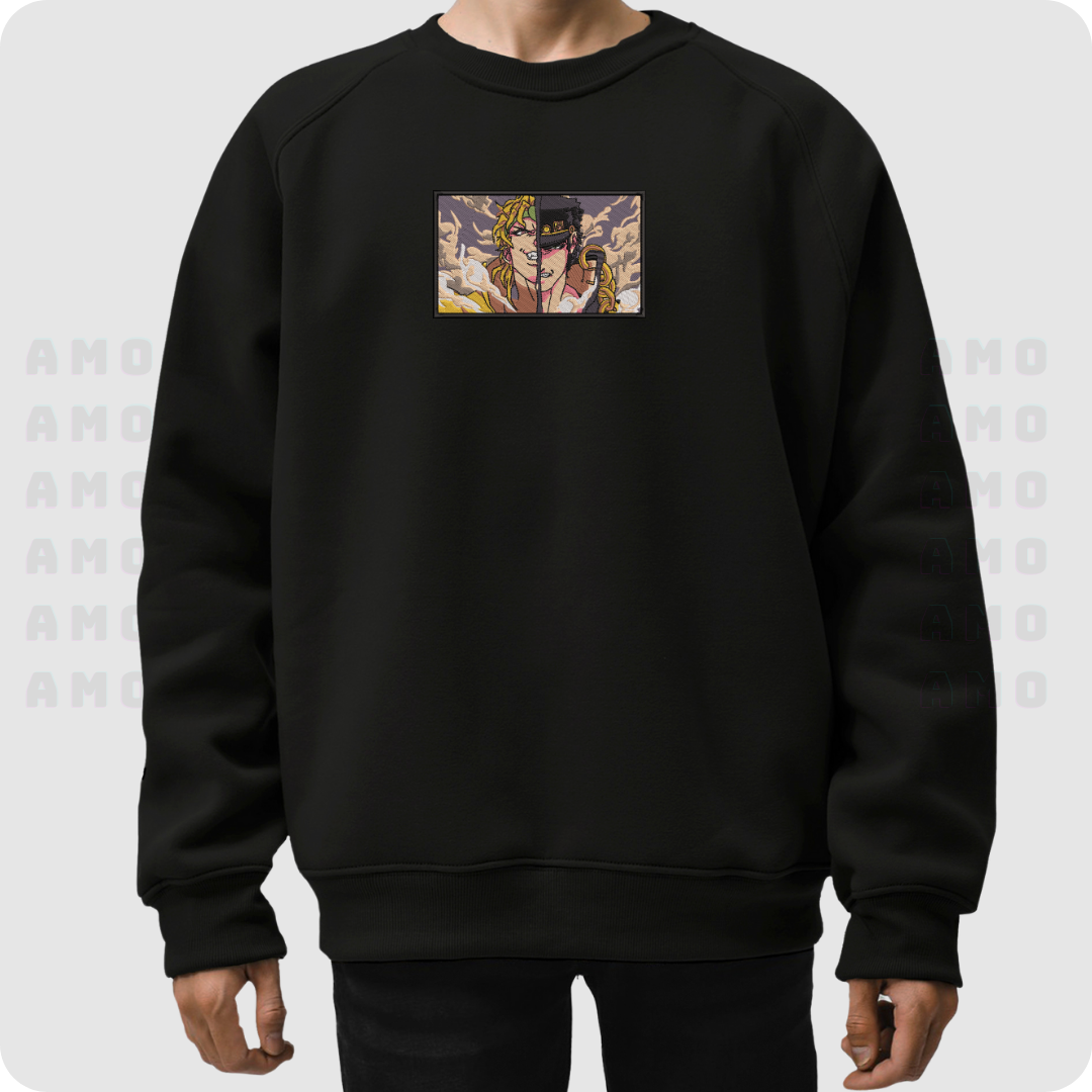 Jojo Dio Jojo s Bizarre Adventure Embroidered Sweater AMOEMBROIDERY
