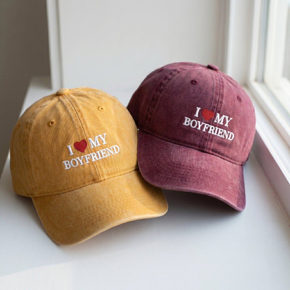 I ❤️ My Boyfriend Embroidered Cap – Trendy Gift for Couples - photo 2