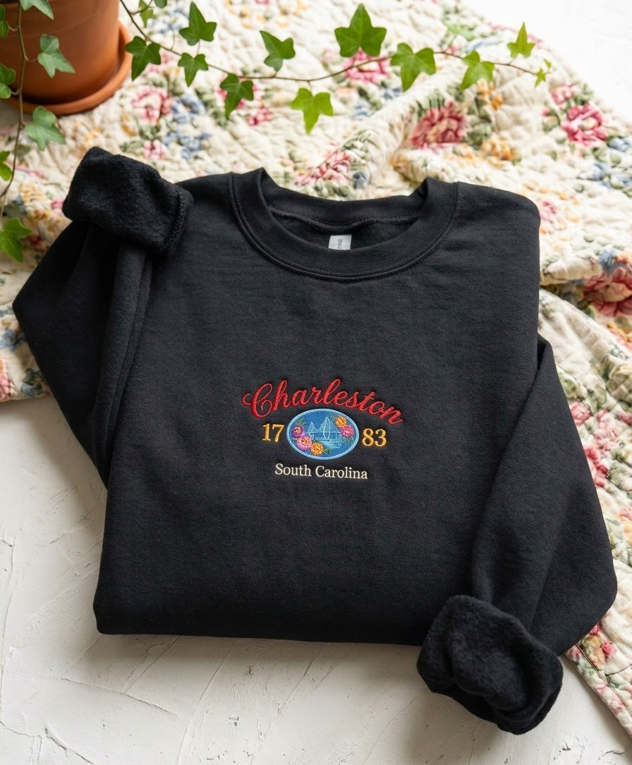 Charleston Sweatshirt – Vintage South Carolina Crewneck Embroidered - photo 1