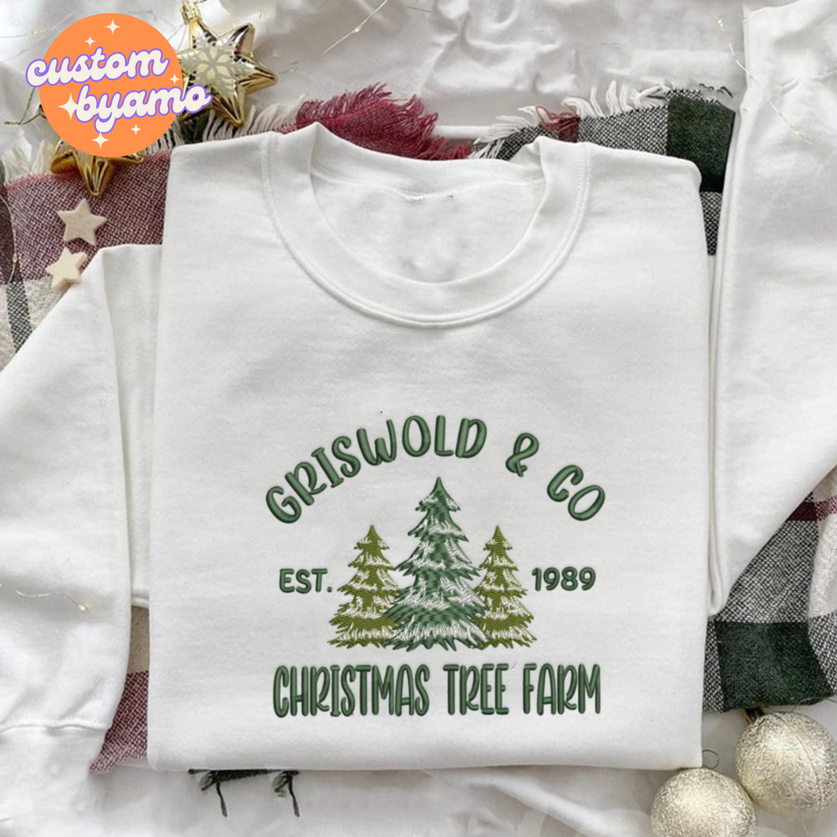 Christmas Tree Farm Embroidered Sweatshirt
