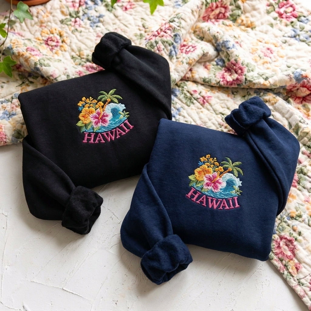 Hawaii Embroidered Sweater – Stylish Comfort for Your Wardrobe - photo 3
