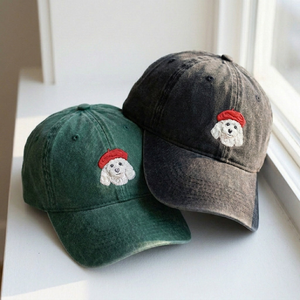 Dog Head Embroidered Cap – Trendy Streetwear Style - photo 6