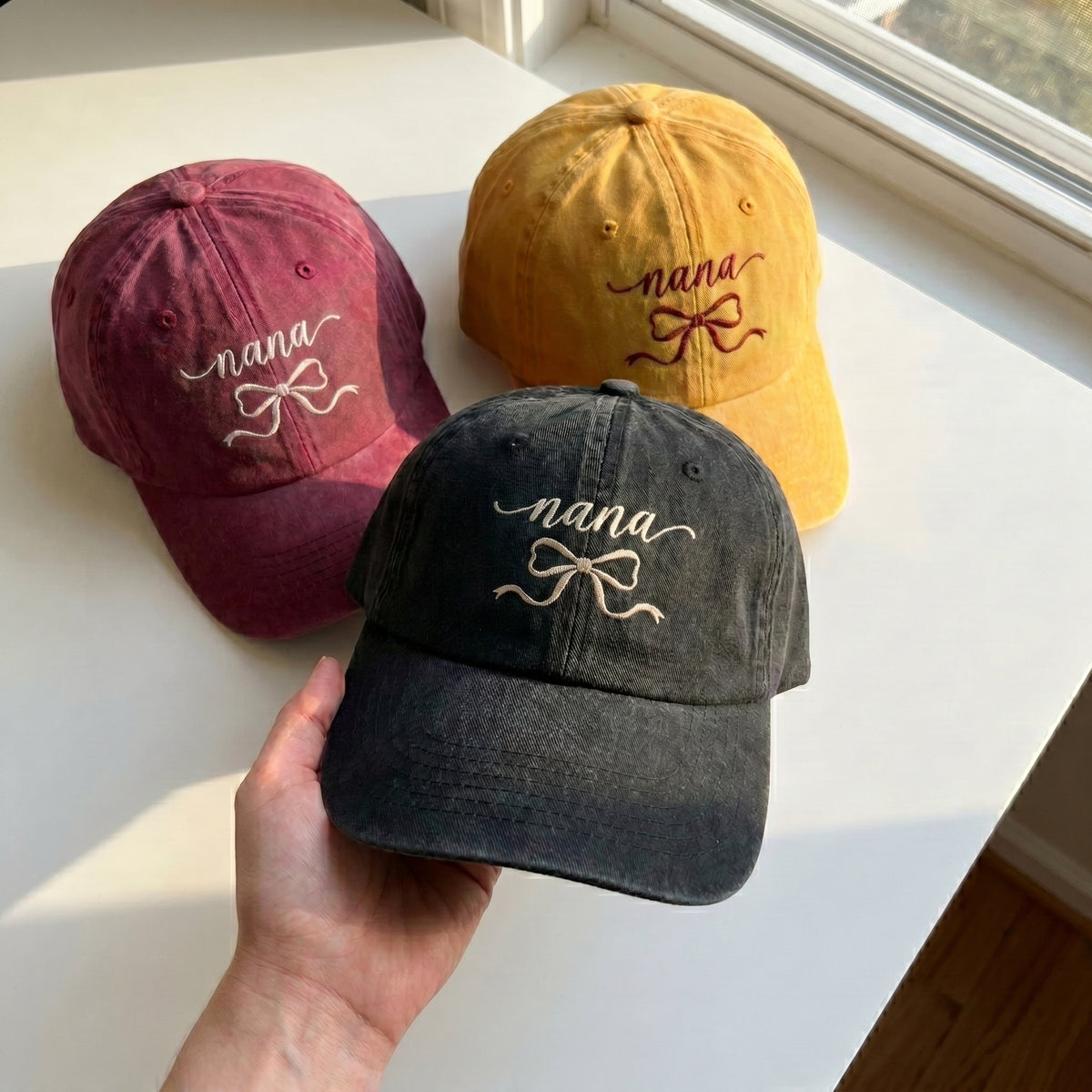 Nana Embroidered Corduroy Hat – Perfect Gift for New Grandmas - photo 1