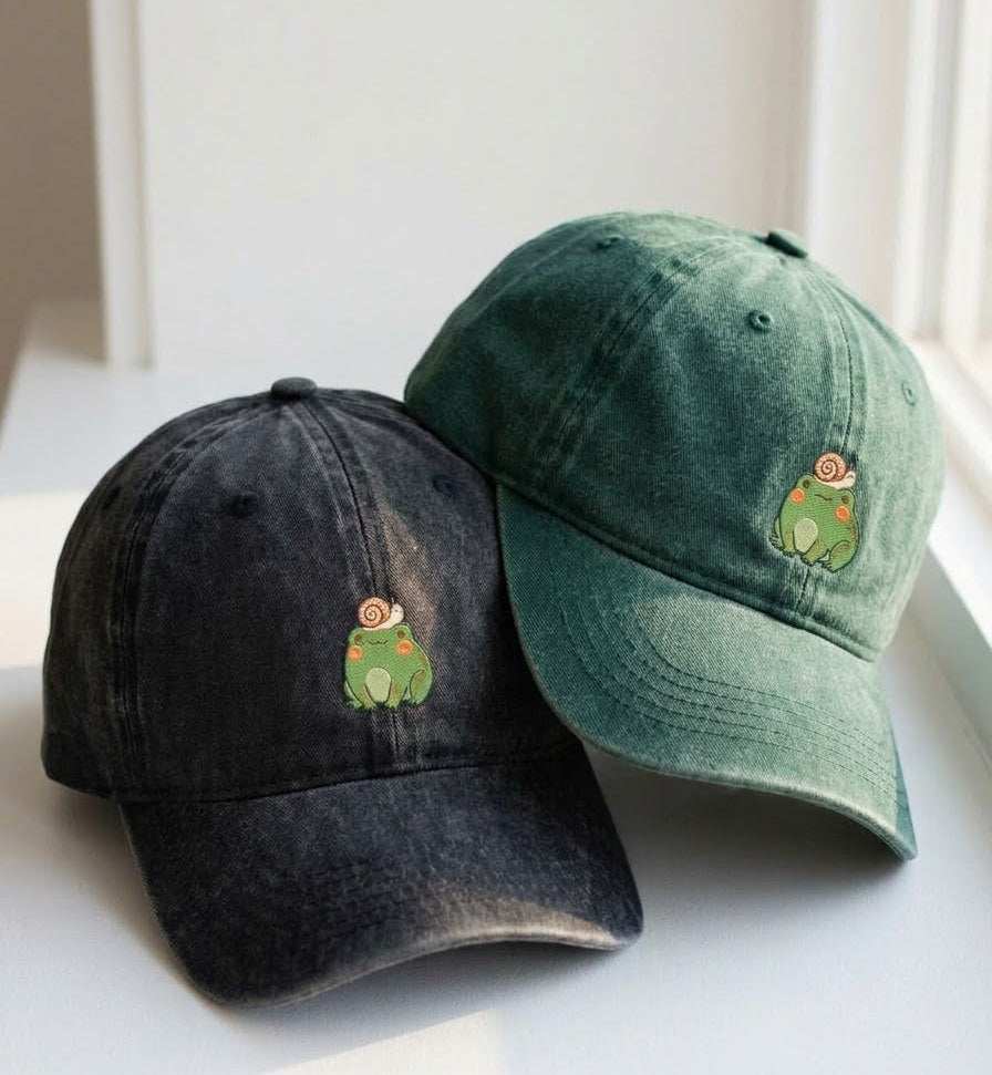Frog Embroidered Cap