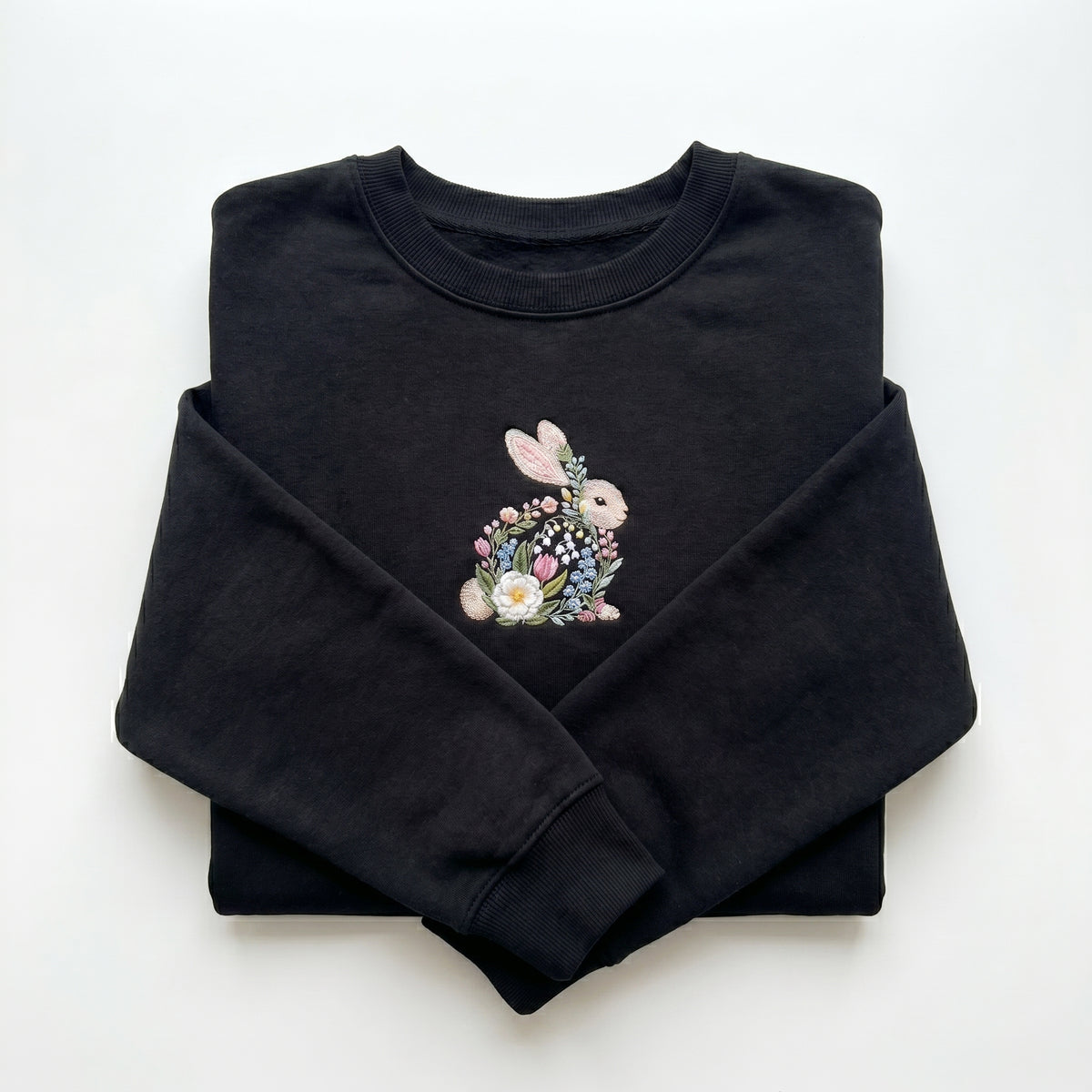 Floral Bunny Embroidered Sweatshirt - view 5