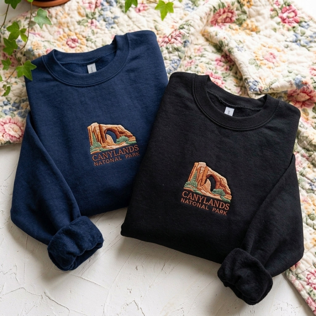 Canyonlands National Park Embroidered Sweater – Trendy Comfort - photo 4