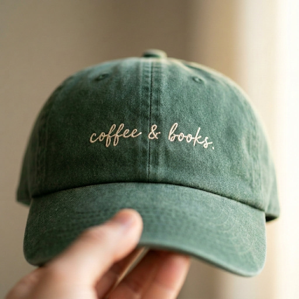 Coffee and Books Embroidered Cap - view 2