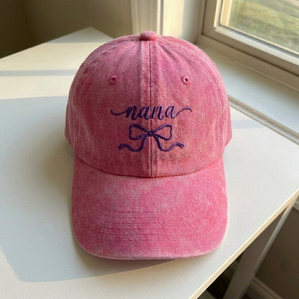 Nana Embroidered Corduroy Hat – Perfect Gift for New Grandmas - photo 2