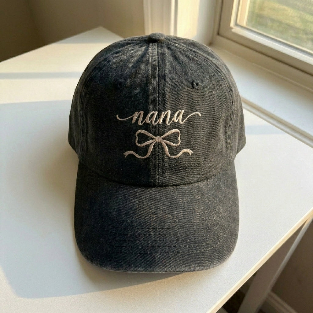 Nana Embroidered Corduroy Hat – Perfect Gift for New Grandmas - photo 3