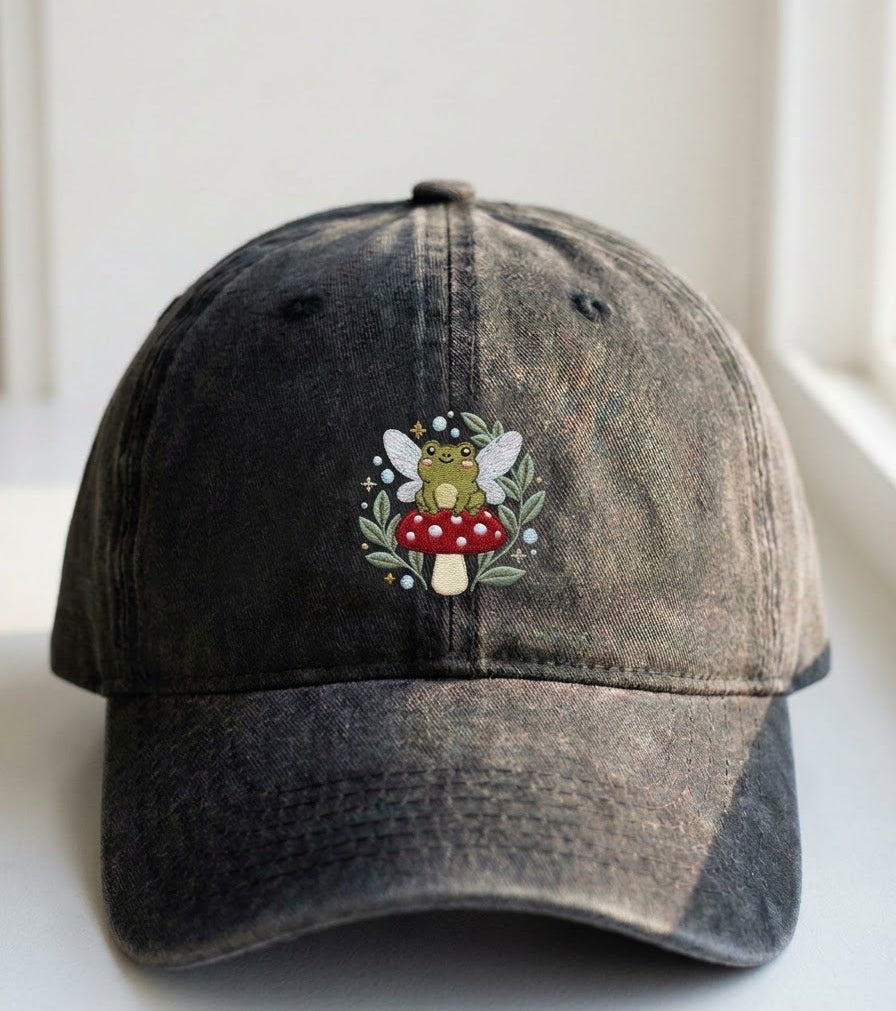 Mushroom Fairy Embroidered Cap - view 2