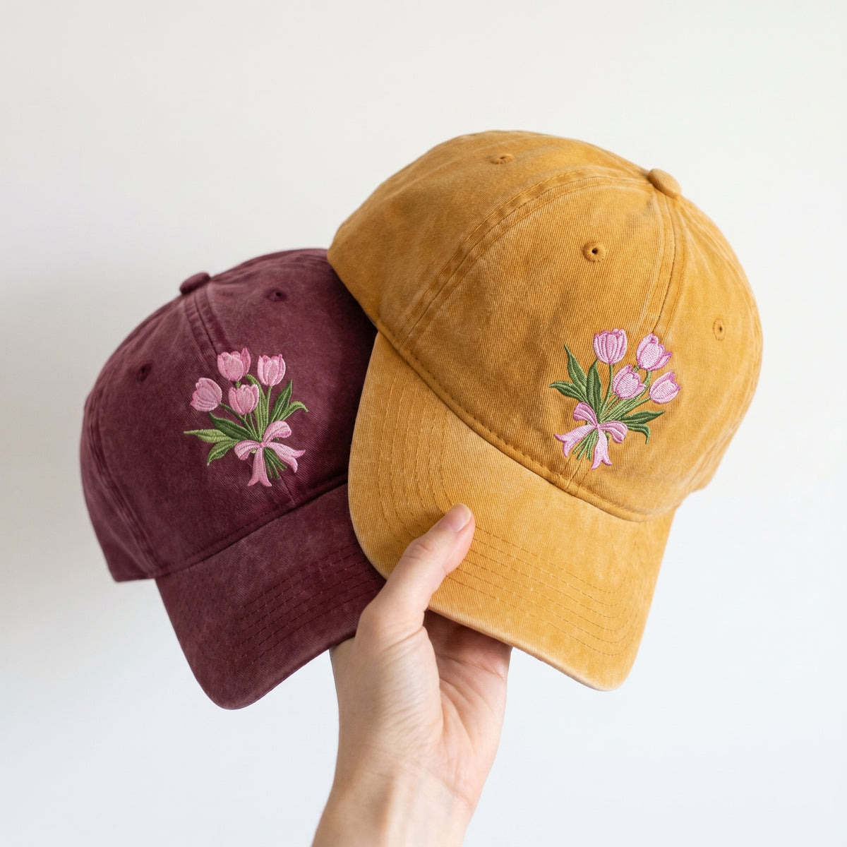 Tulip Embroidered Cap – Stylish Comfort for Everyday Wear - photo 3