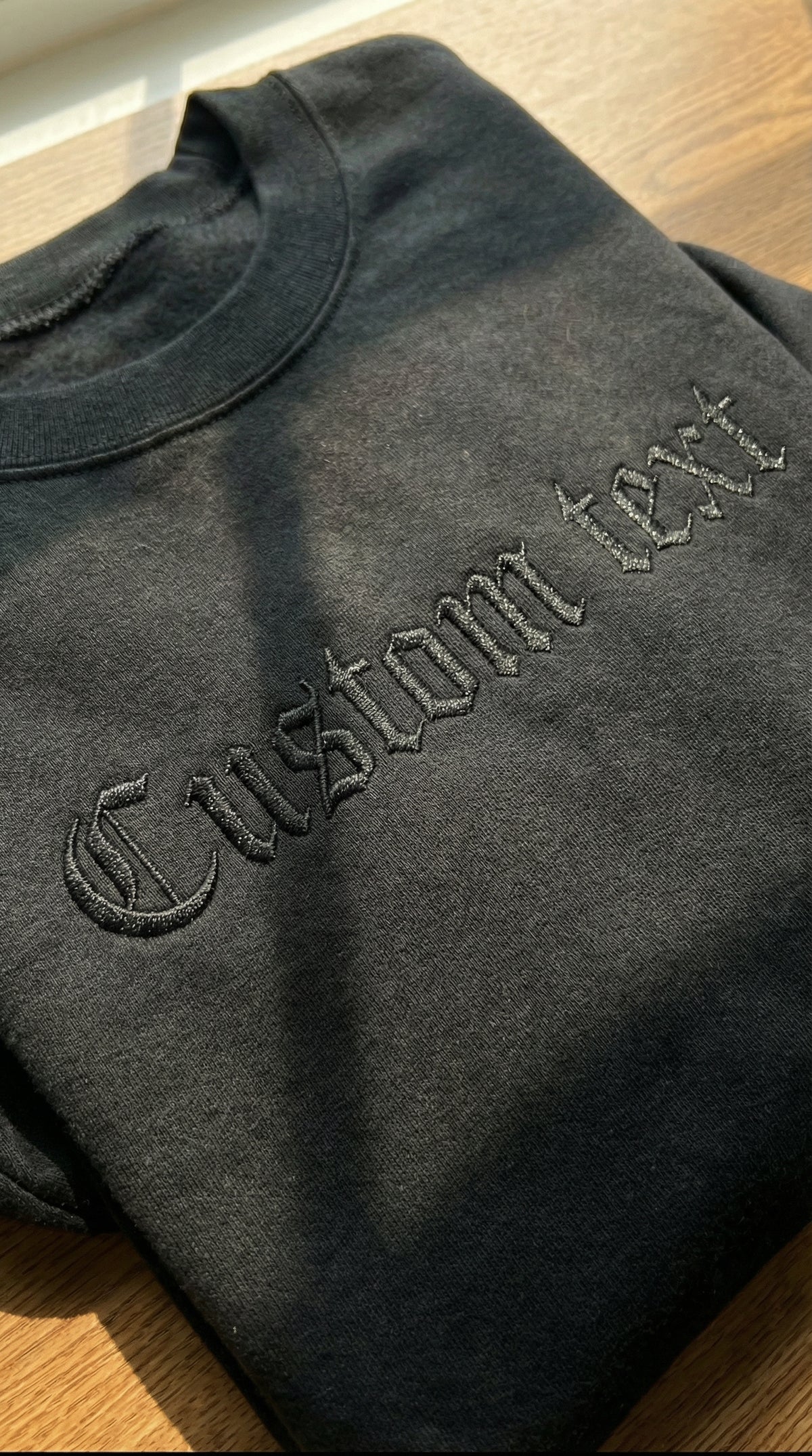 Custom Text Embroidered Sweatshirt - view 2