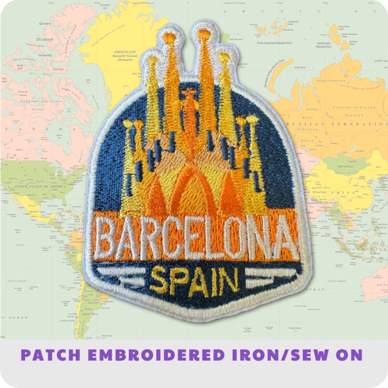 Barcelona Travel Embroidered Patch
