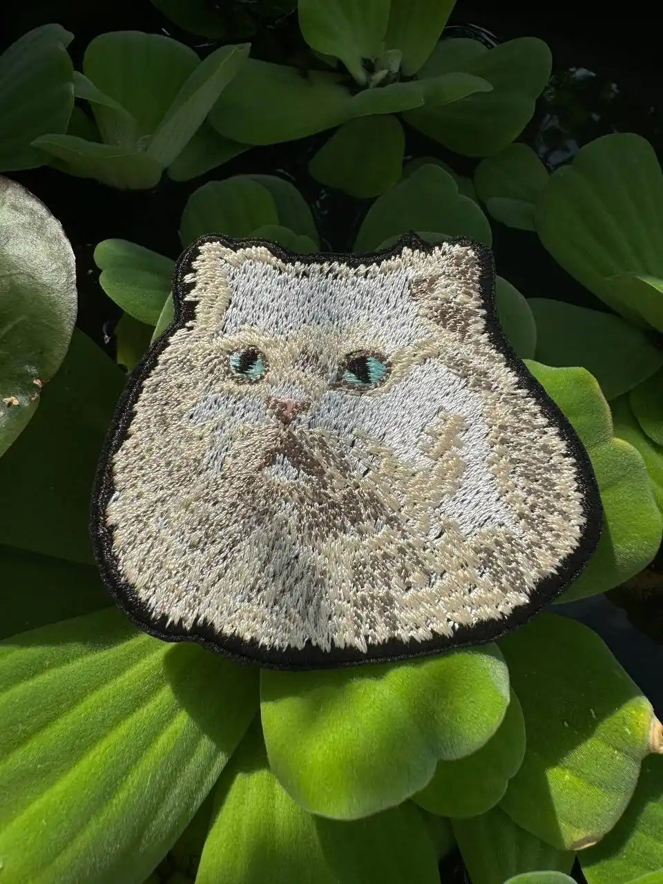 Close-up of Persian Cat embroidery details