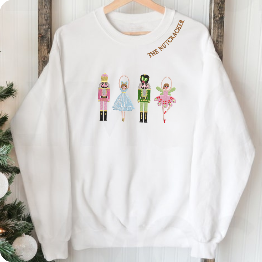 Cozy cotton blend fleece sweatshirt with Nutcracker design