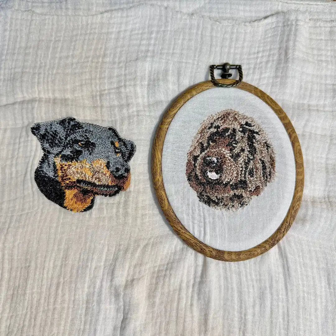 Personalized cat embroidery hoop wall art