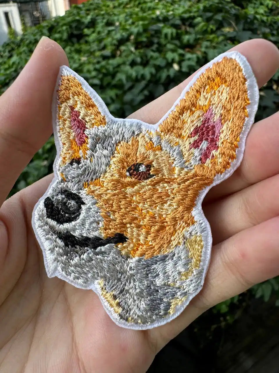 Detailed Portuguese Podengo embroidery art