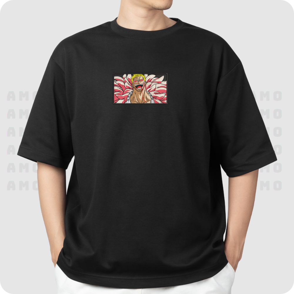 Doflamingo One Piece embroidered t-shirt anime design