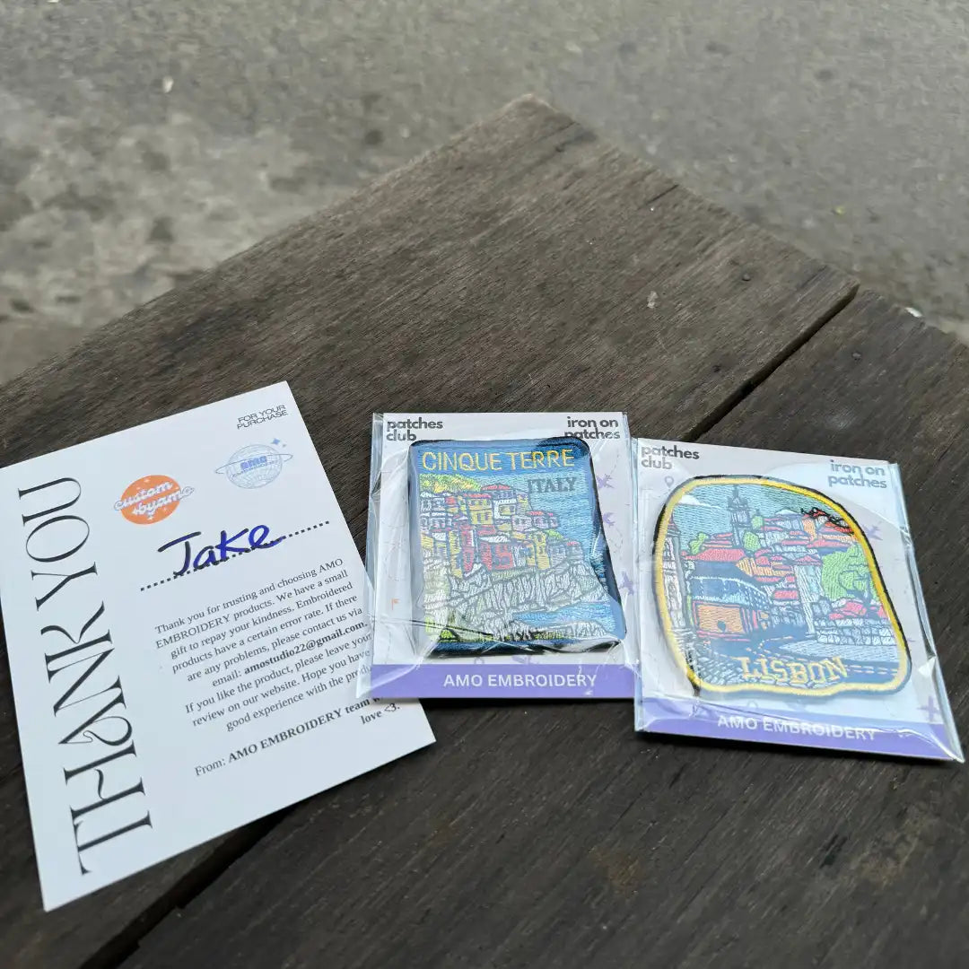 Iron-on or sew-on Italy patch for jackets, bags, and travel souvenirs