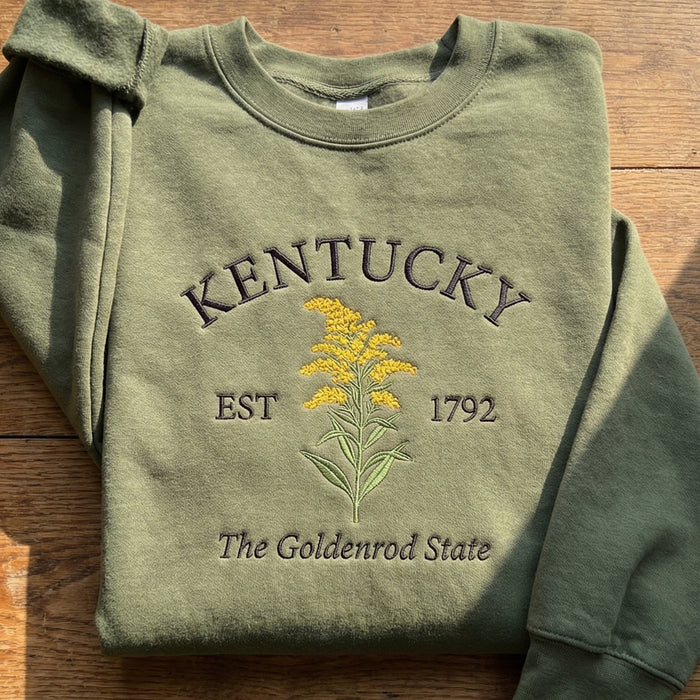 Kentucky Goldenrod Embroidered Sweatshirt Crewneck