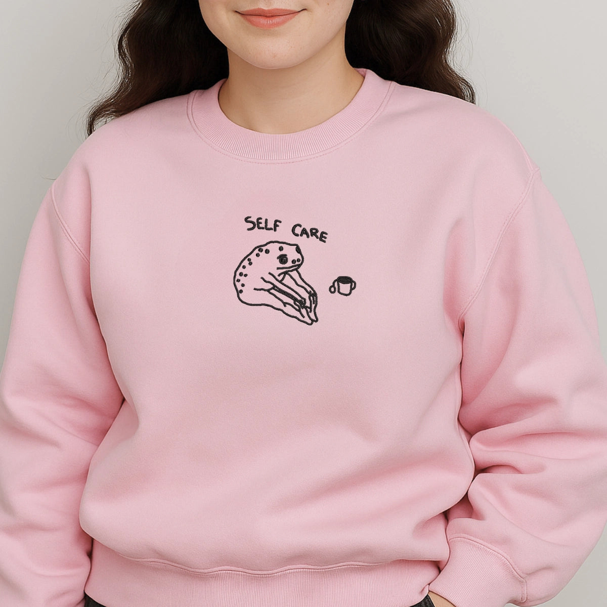 Mental health embroidered cozy pullover