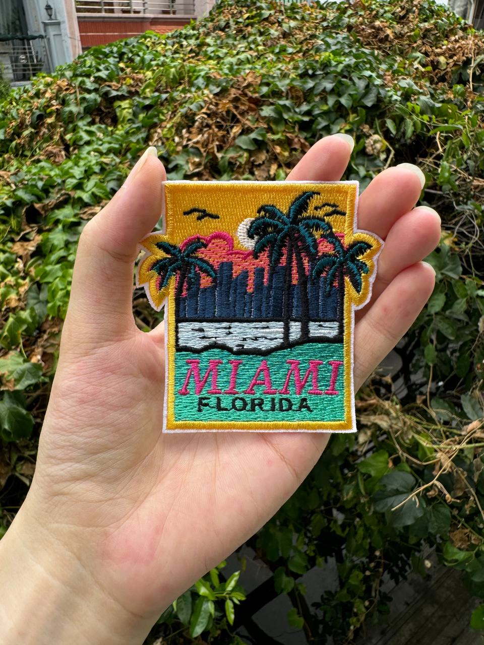 Miami Travel Embroidered Patch