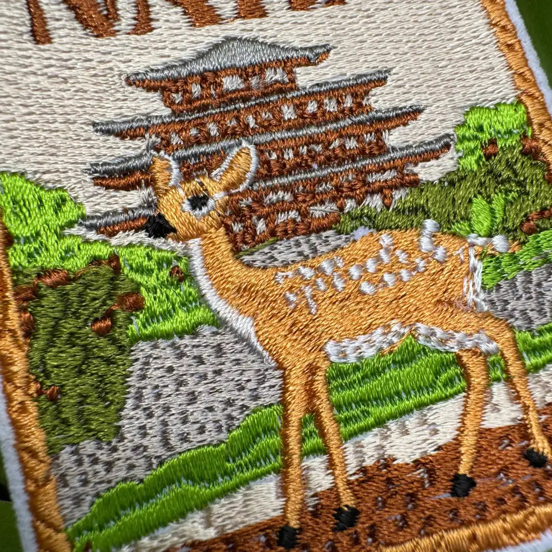 Cultural embroidered patch from Nara, iron-on or sew-on