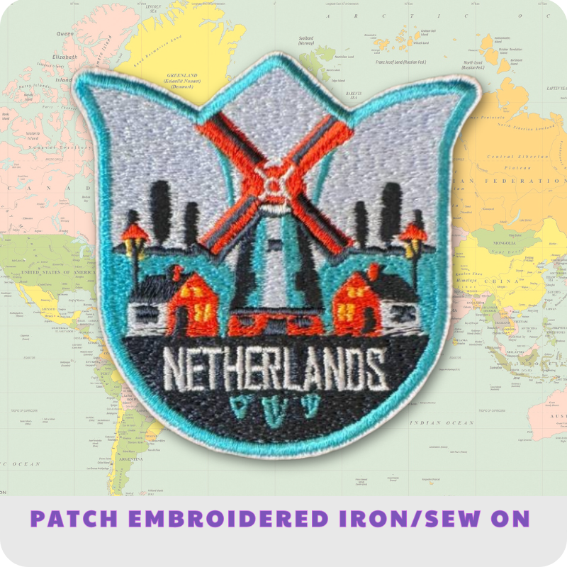Netherlands Travel Embroidered Patch