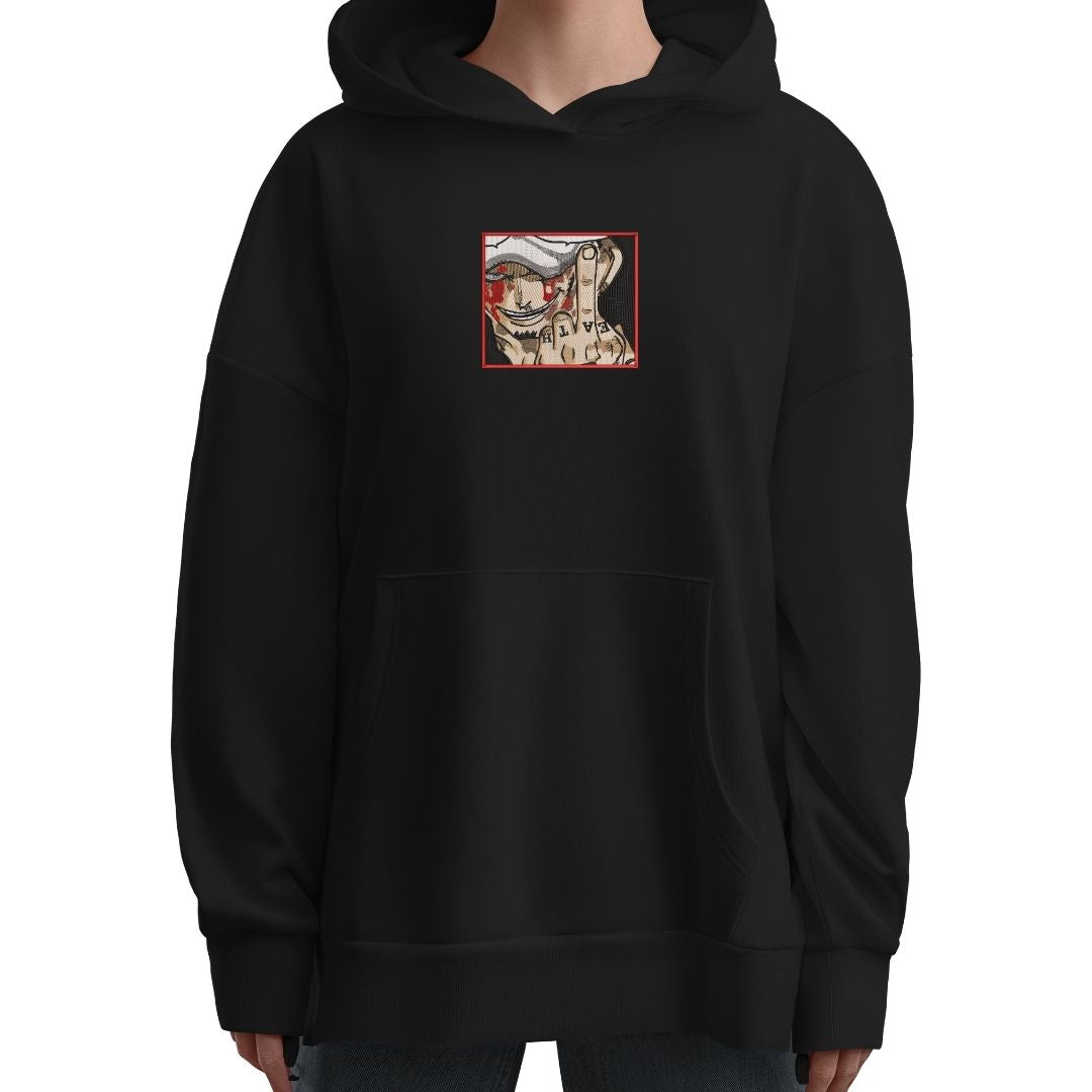 Trafalgar D. Water Law Embroidered Hoodie AMOEMBROIDERY