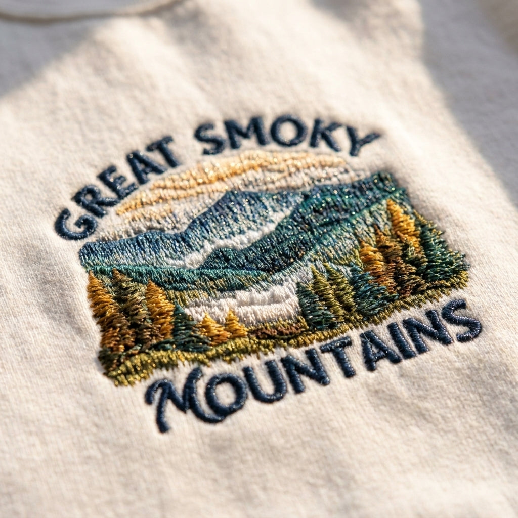 Great Smoky Mountains Embroidered Sweater – Cozy & Stylish - photo 3