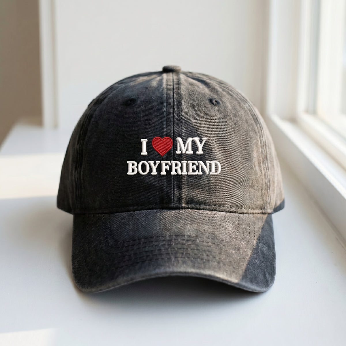 I ❤️ My Boyfriend Embroidered Cap – Trendy Gift for Couples - photo 1