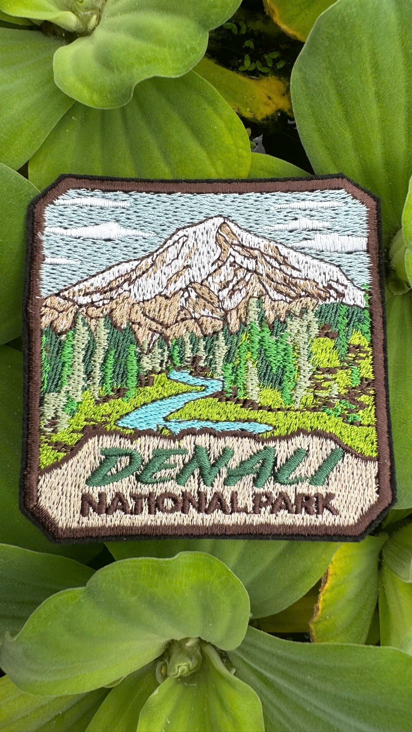 alaska denali embroidery patch hiking backpack