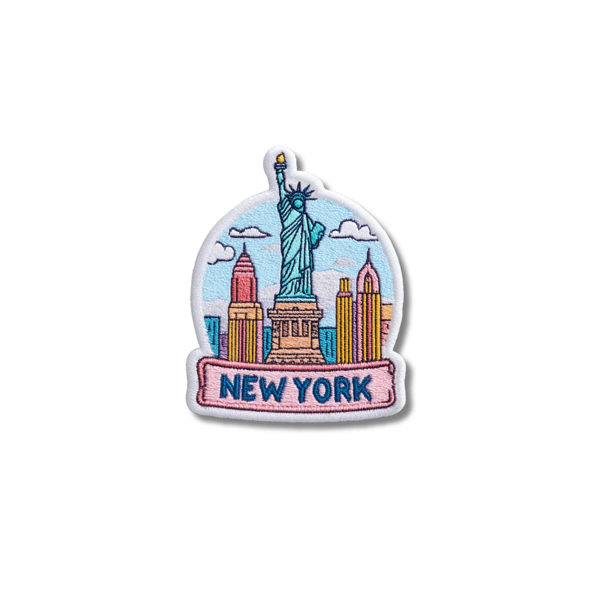 New York City Statue of Liberty Skyline Embroidered Patch - product photo 1