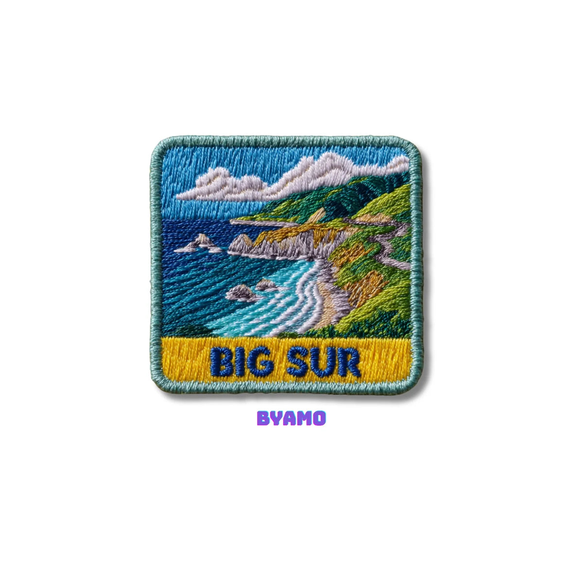 Big Sur California Coastline Ocean Embroidered Patch - product photo