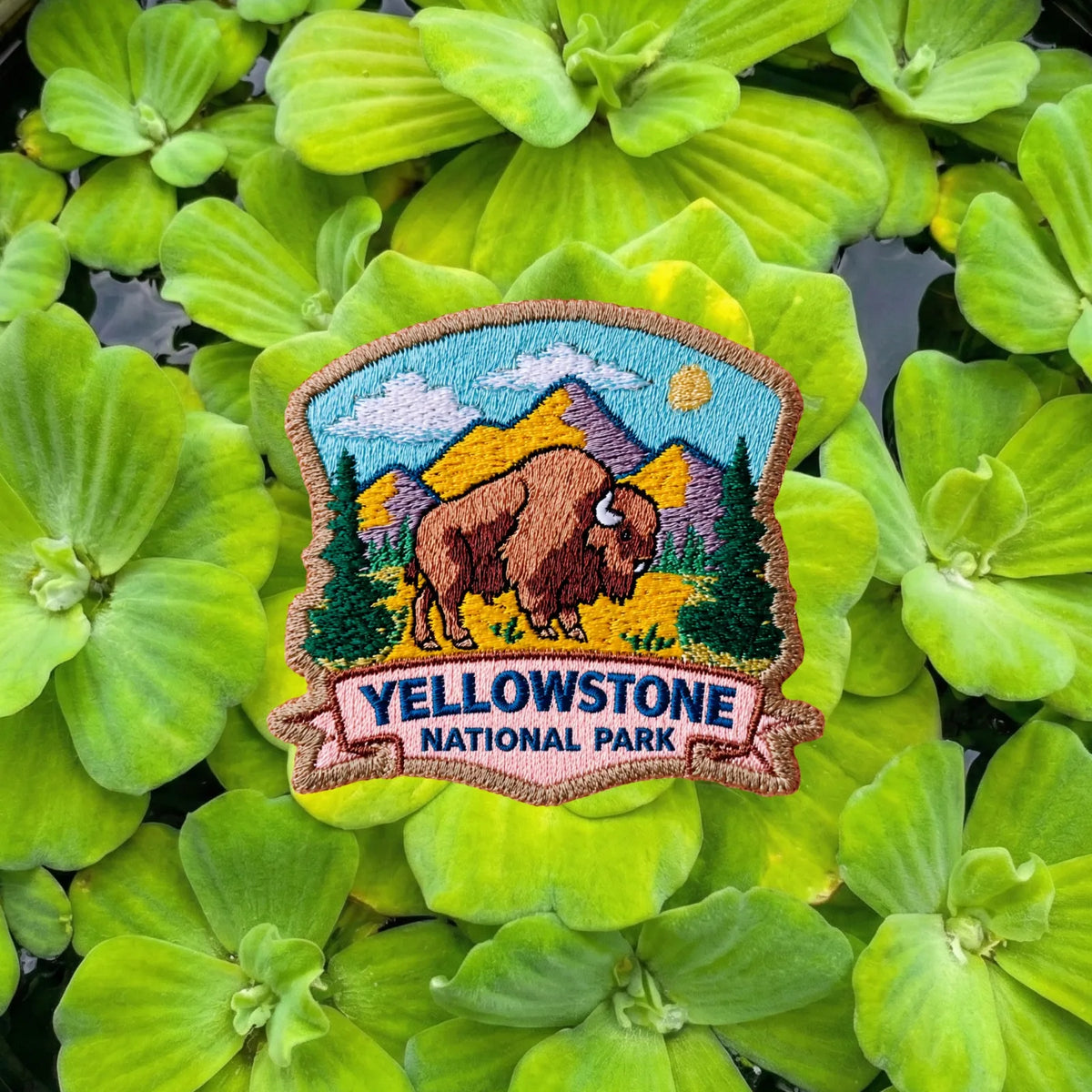 Yellowstone National Park Bison Wildlife Embroidered Patch - product photo 1