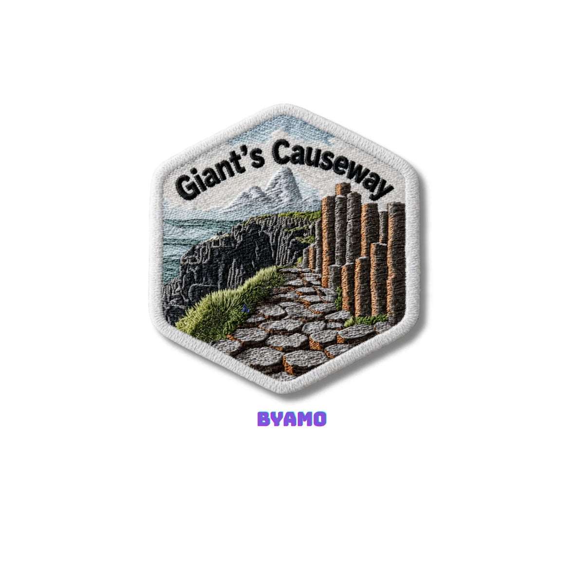 Giant's Causeway Northern Ireland Iron On Patch - product photo 2