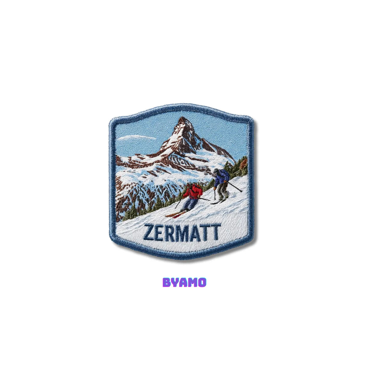 Zermatt Switzerland Skiing Embroidered Patch - product photo 2