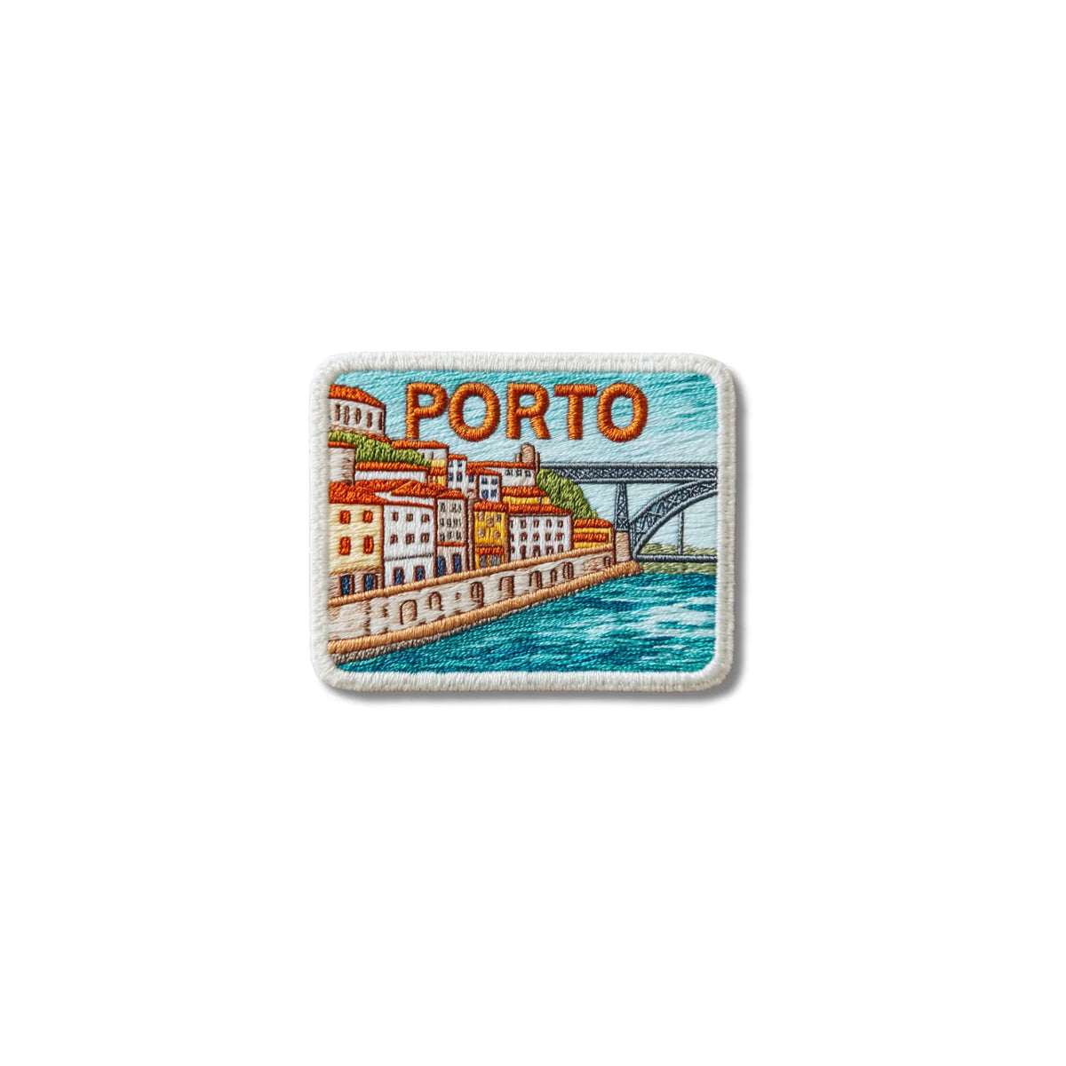 Porto Portugal Riverside Cityscape Embroidered Patch - product photo 2