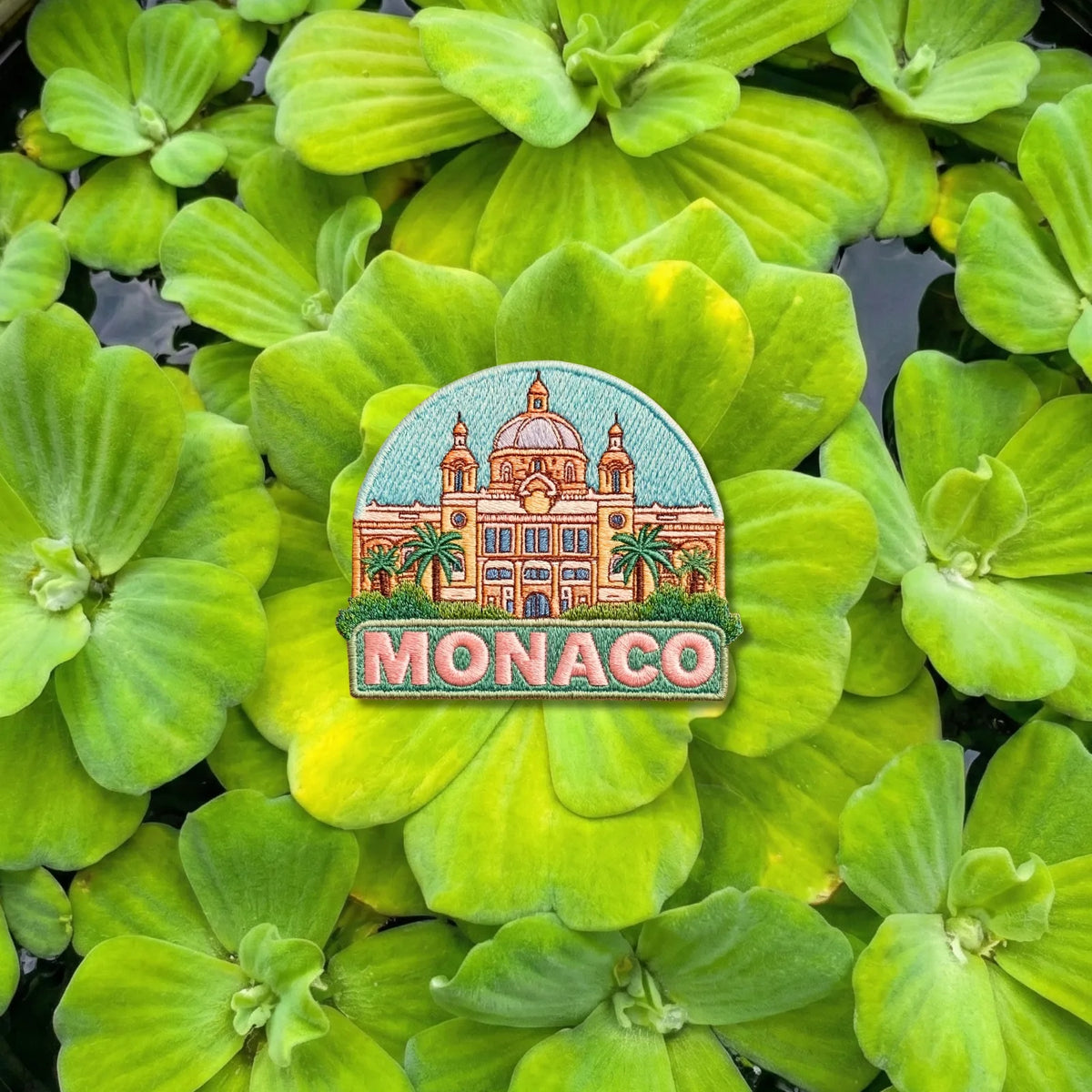 Monaco Historic Cathedral Architecture Embroidered Patch - product photo 2