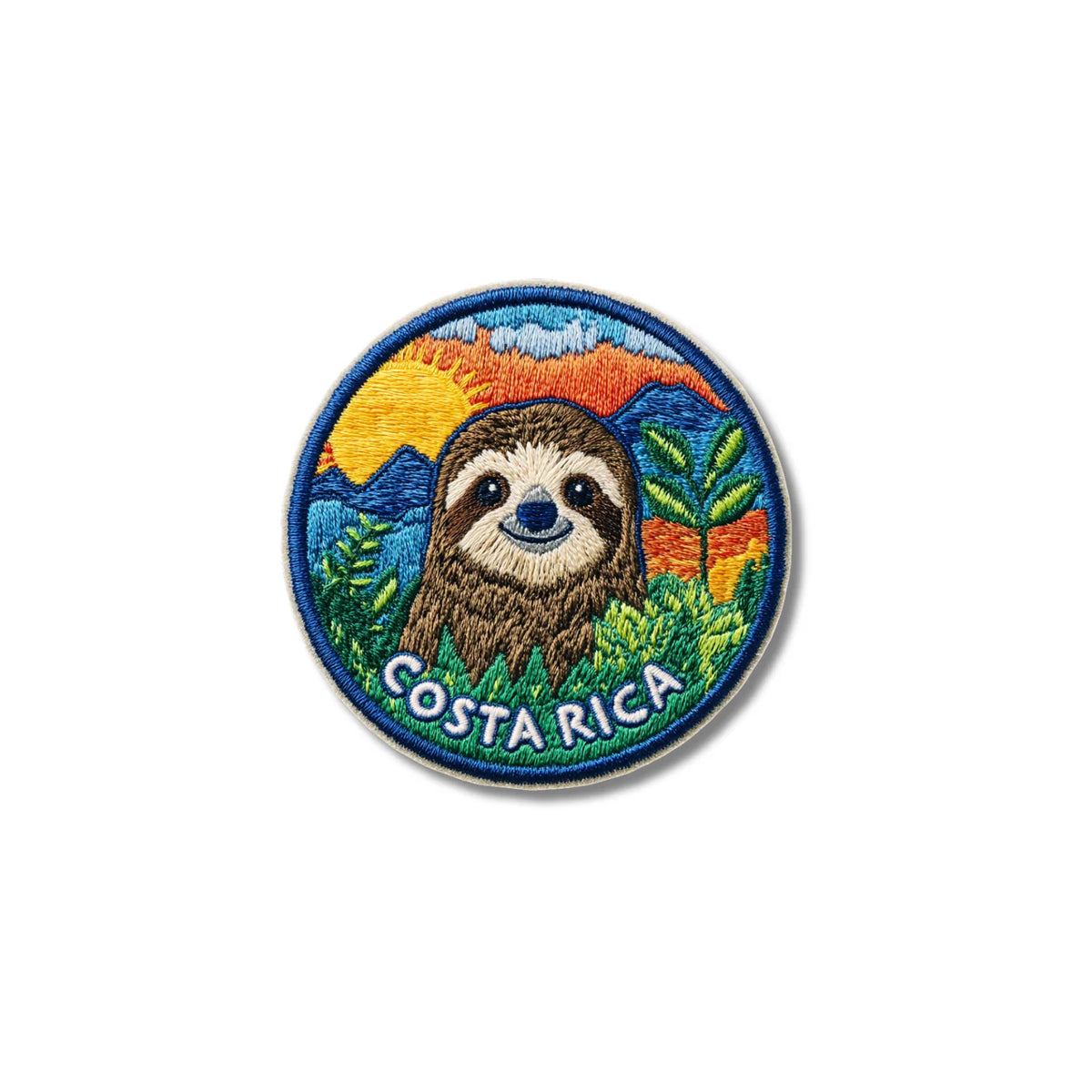 Costa Rica Three-Toed Sloth Rainforest Embroidered Patch - product photo 2