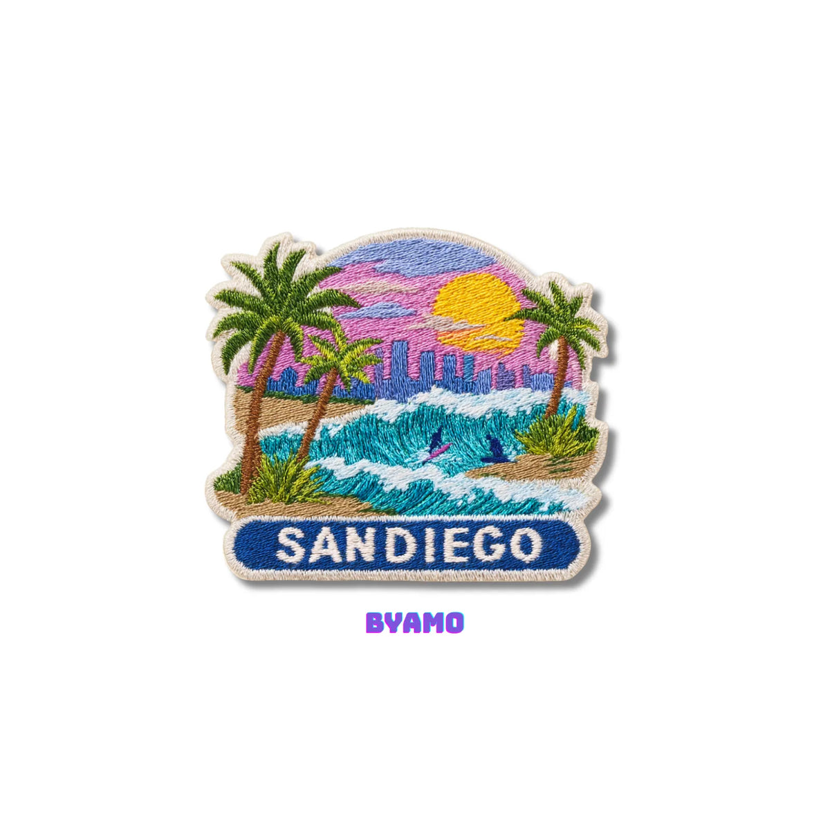 San Diego California Beach Embroidered Patch - product photo 2