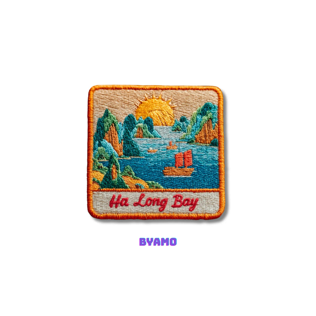 Ha Long Bay Vietnam Limestone Islands Embroidered Patch - product photo 2