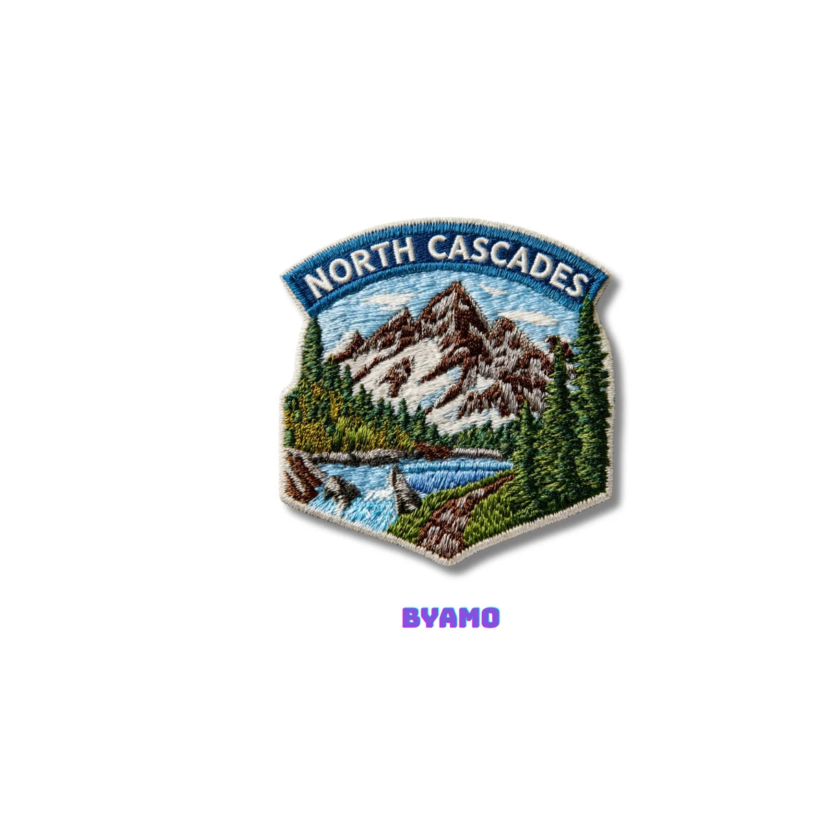 Washington State North Cascades Travel Patch - Embroidered Nature Souvenir for Backpacks & Jackets - product photo 2