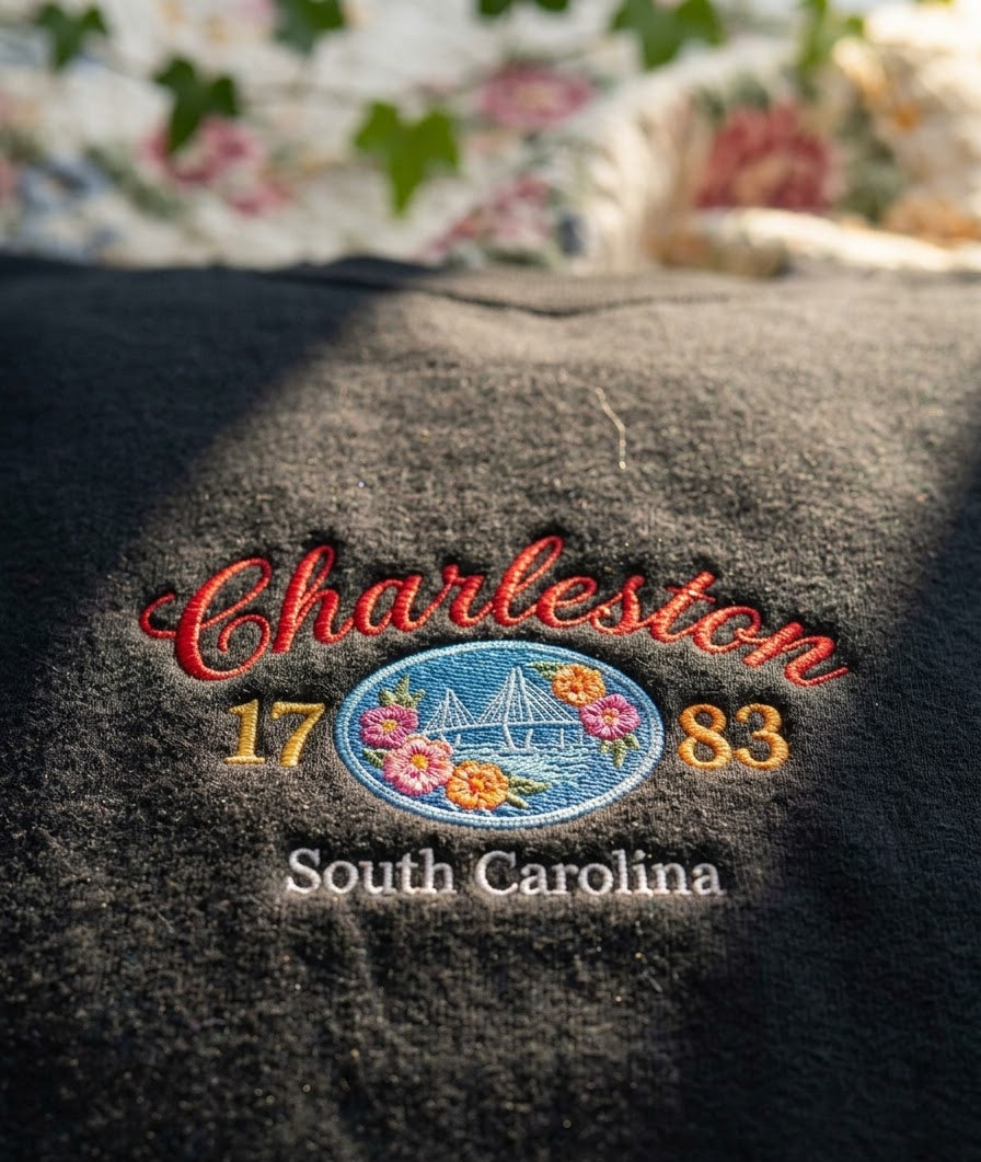 Charleston Sweatshirt – Vintage South Carolina Crewneck Embroidered - photo 2